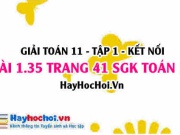 Bài 1.35 SGK Toán 11 tập 1 Kết nối tri thức